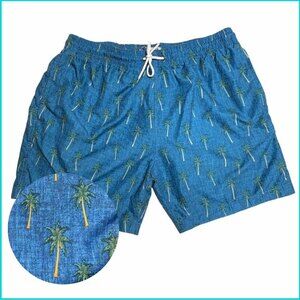 Blue Palm Tree Bathing Suit Swim by Trunks Surf & Swim Co Swim Shorts